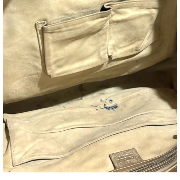 Gucci beige large leather handle handbag - Picture 7 of 11